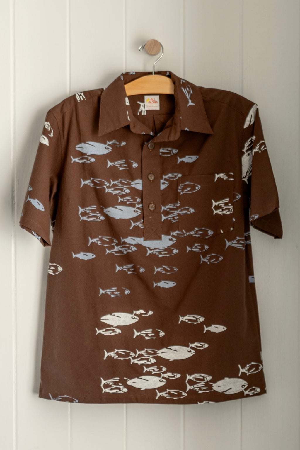 All Aloha | Pullover Aloha Shirt | Aku - brown