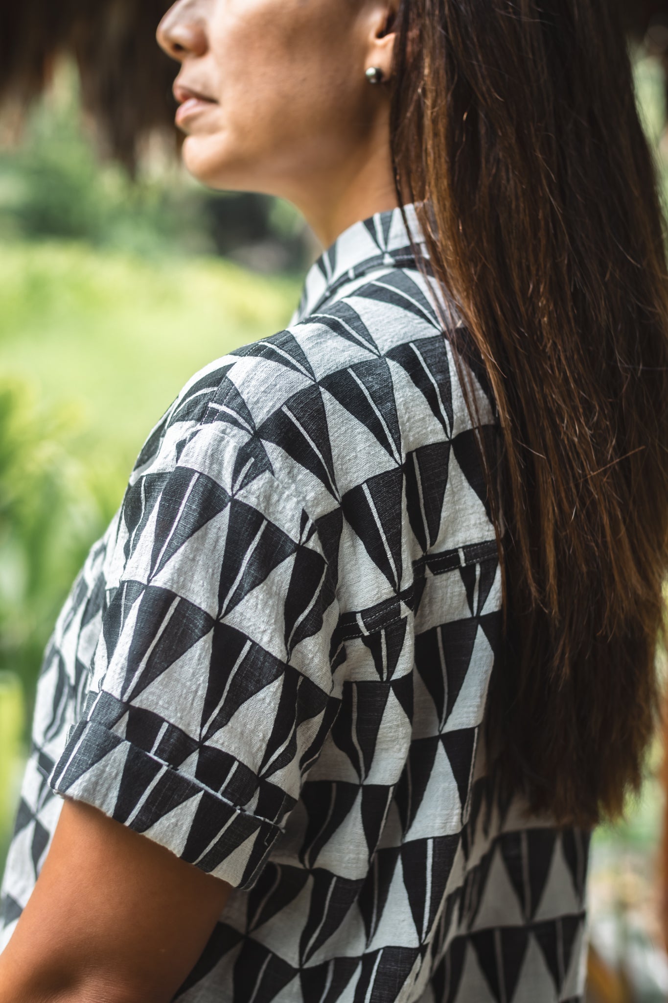 Kūlua | Wahine Aloha Shirt - white