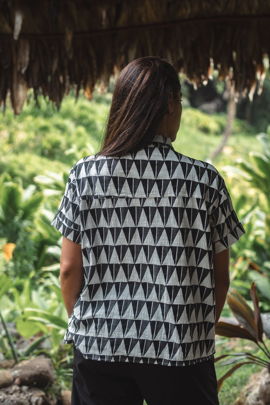 Kūlua | Wahine Aloha Shirt - white