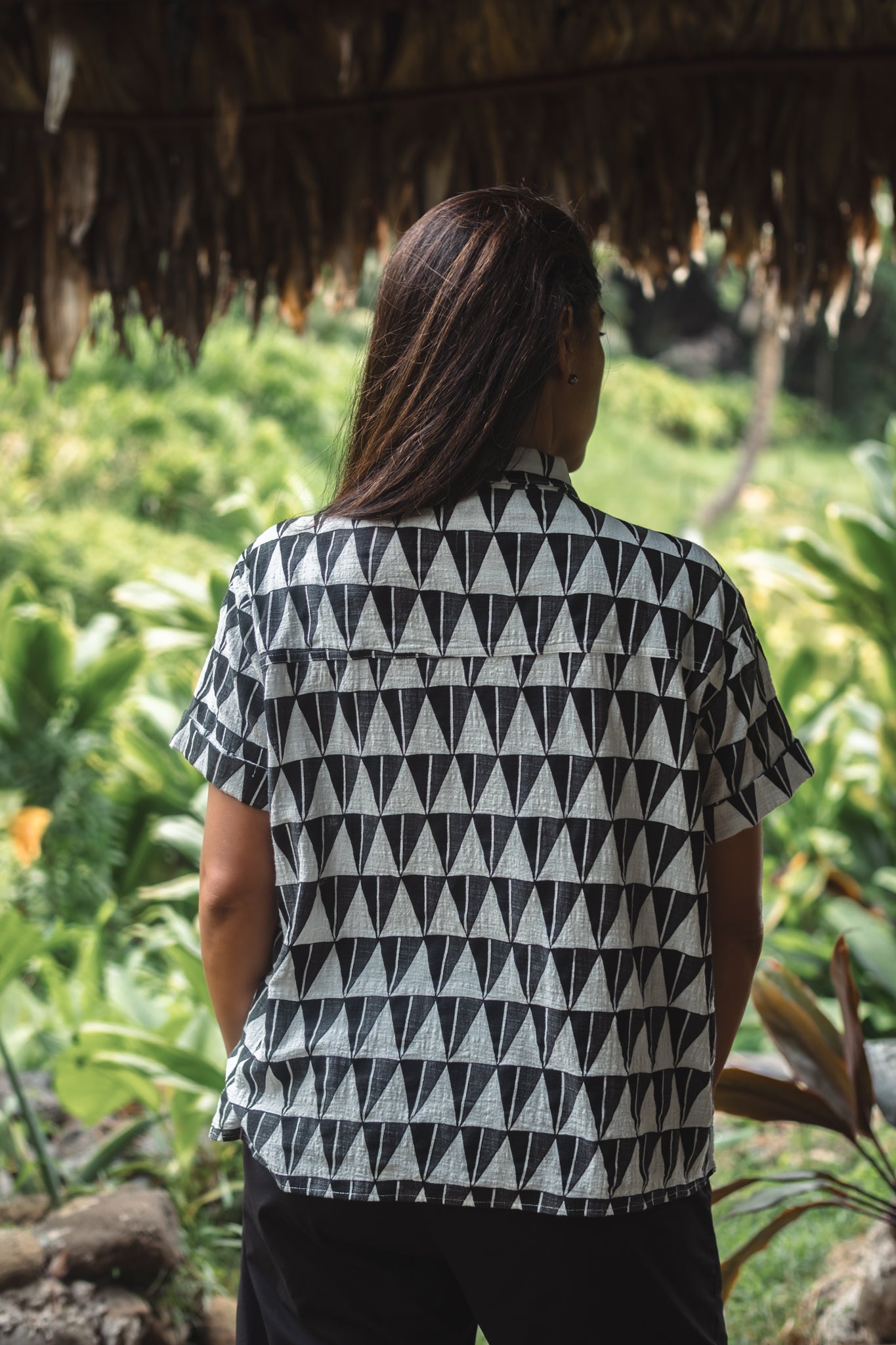 Kūlua | Wahine Aloha Shirt - white