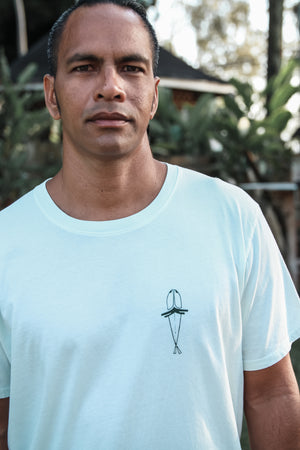 Kealopiko Moi + Pua | Unisex Tee - ice blue