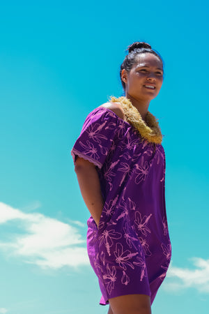 All Aloha | Luanaaloha Dress - Pua Aloalo - purple