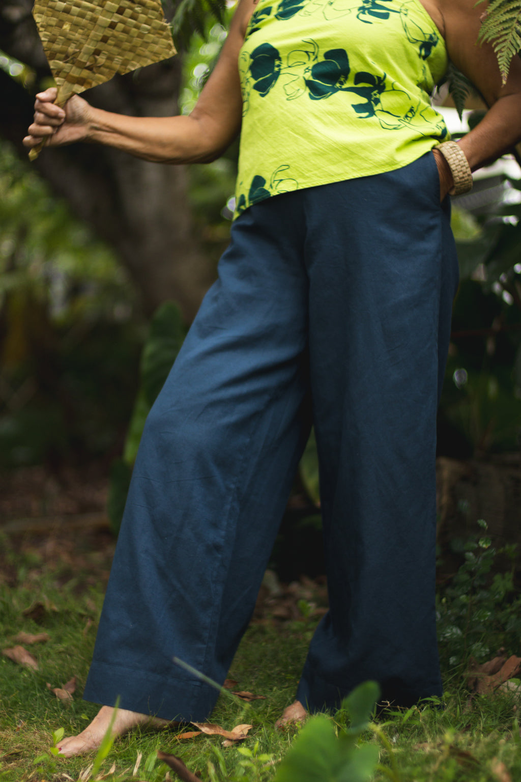 Pilialo | Wide-Leg Pants - navy