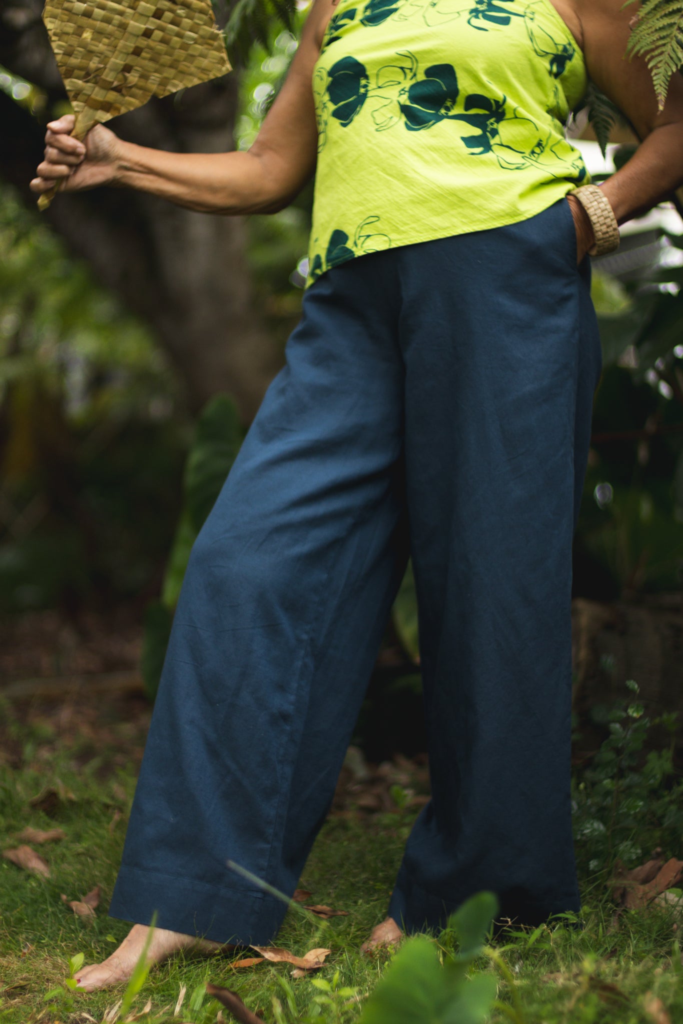 Pilialo | Wide-Leg Pants - navy