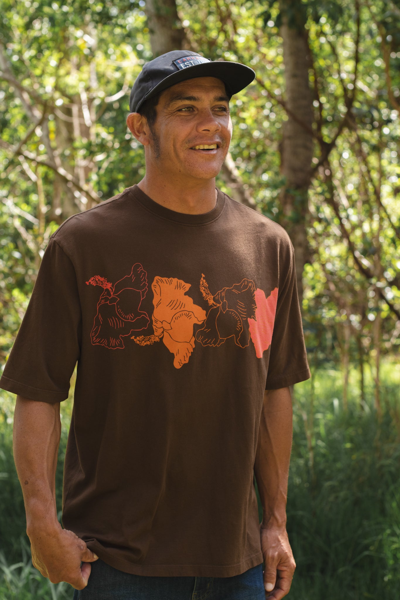 Koki'o/Hau hele 'ula | Oversized Tee - brown