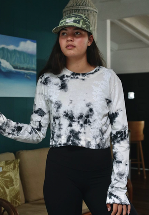 Limu Kala | Cropped Longsleeve - tie dye