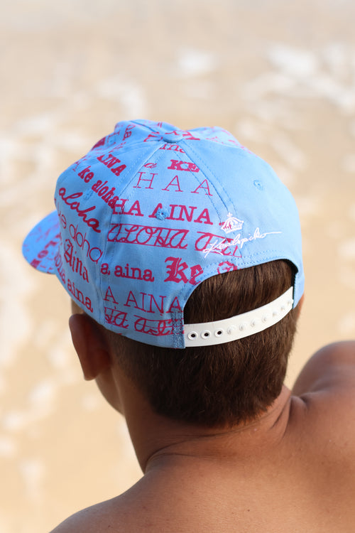 All Aloha | 5-Panel Snapback | Ke Aloha ʻĀina - blue - ALL SALES FINAL