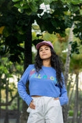 All Aloha | Cropped Longsleeve Tee - periwinkle