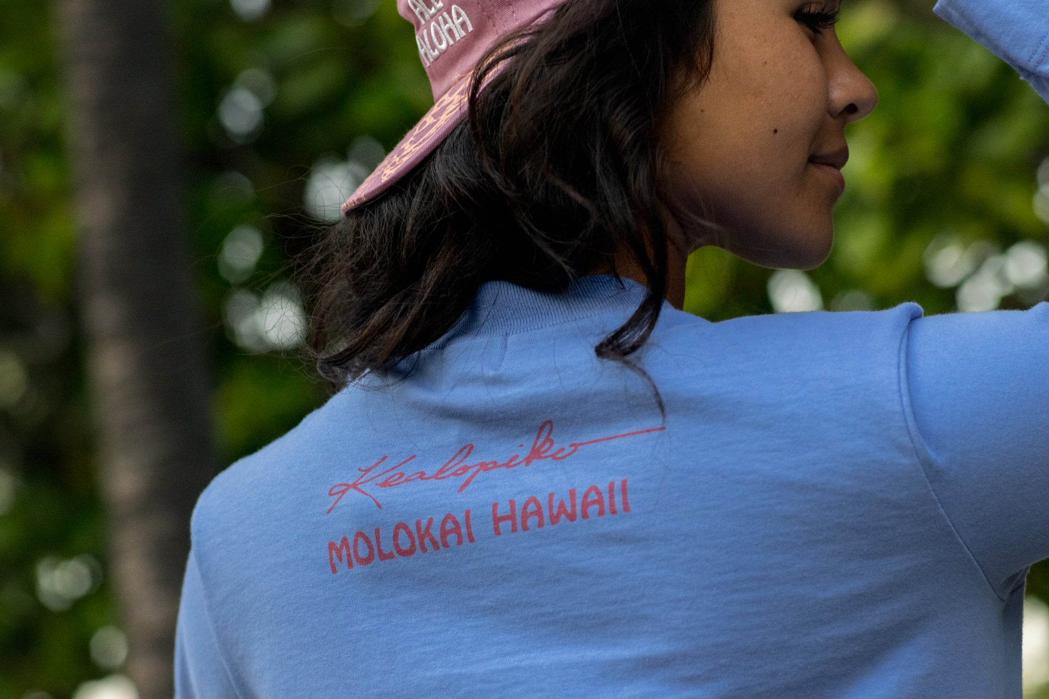 All Aloha | Cropped Longsleeve Tee - periwinkle