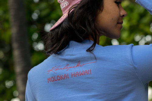 All Aloha | Cropped Longsleeve Tee - periwinkle