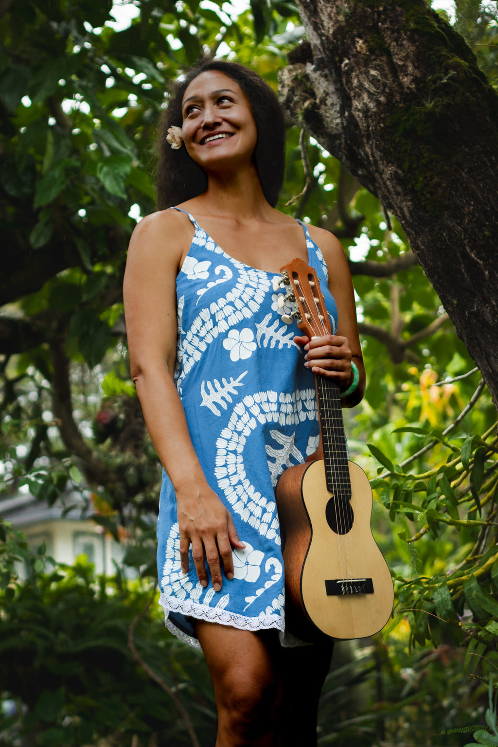 He Aloha no Tahiti | Tank Beach Dress - blue