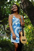 He Aloha no Tahiti | Tank Beach Dress - blue