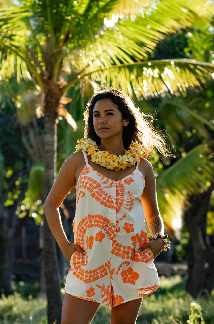 He Aloha no Tahiti | Aeʻo Romper - white