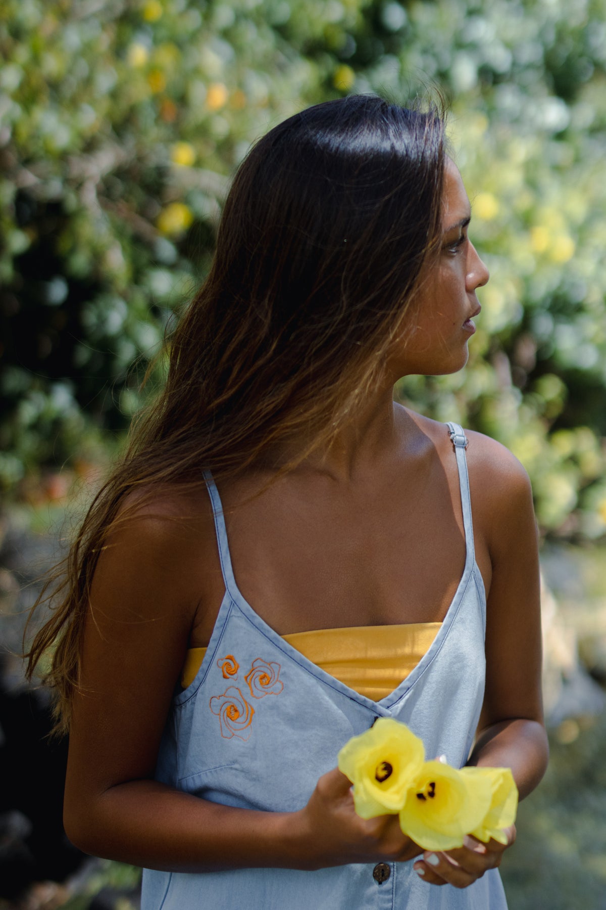 Pua Hau | Aeʻo Romper - light denim