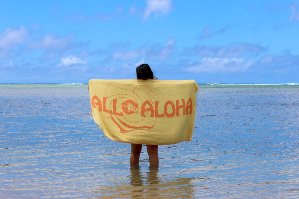 Kealopiko Turkish towel | Pua Hau - ALL SALES FINAL