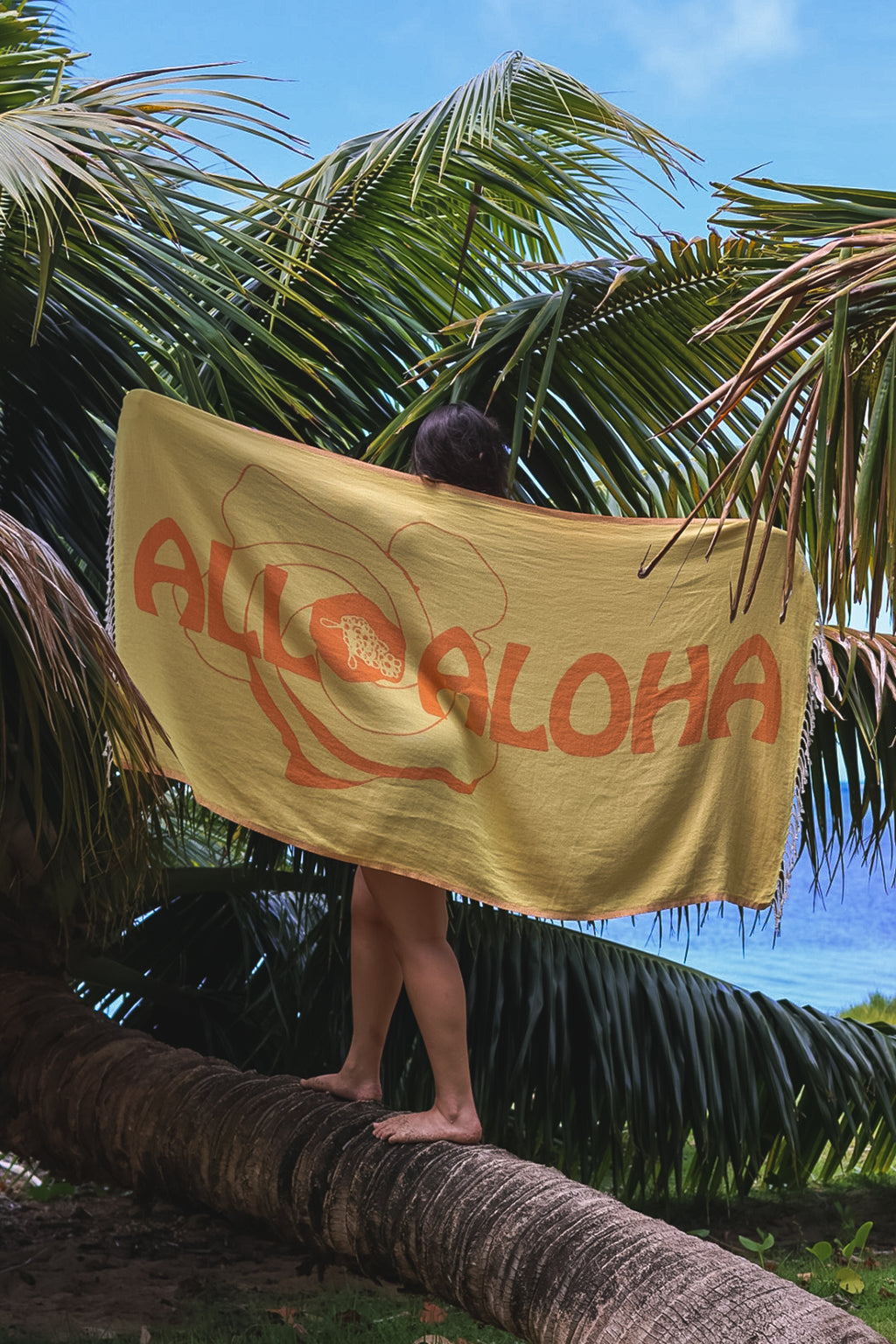 Kealopiko Turkish towel | Pua Hau - ALL SALES FINAL
