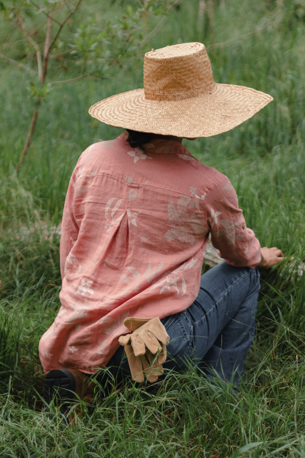 ʻIliahi | Linen Popover Top - dusty rose