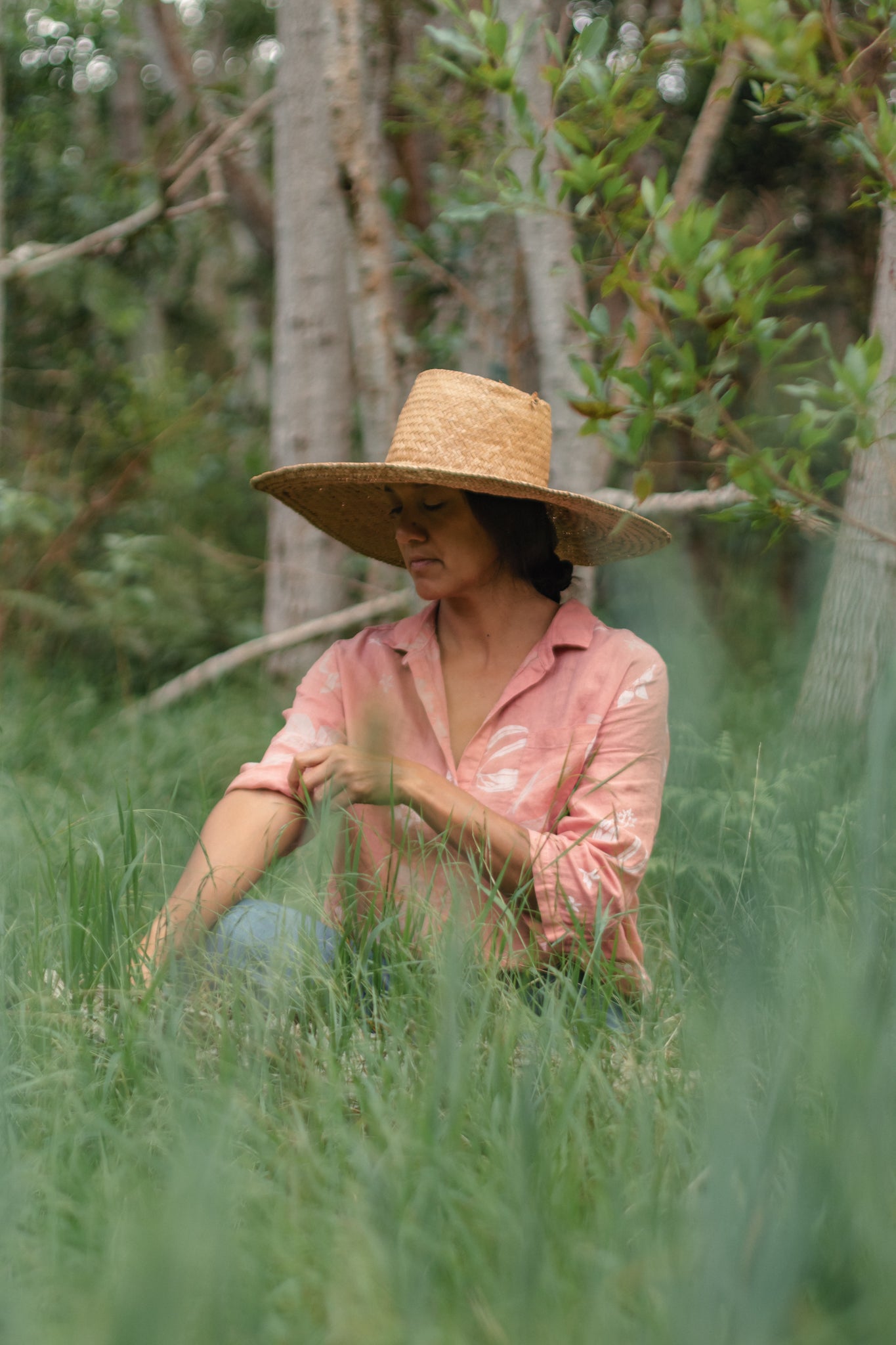 ʻIliahi | Linen Popover Top - dusty rose