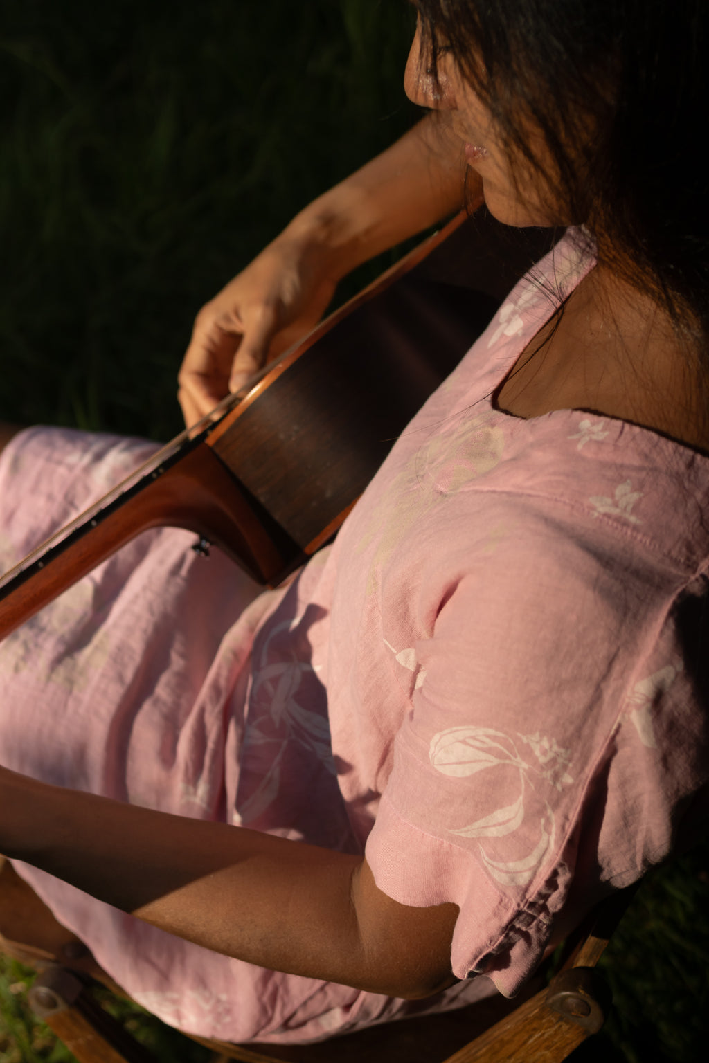 ʻIliahi | Linen Walea Beach Dress - pink