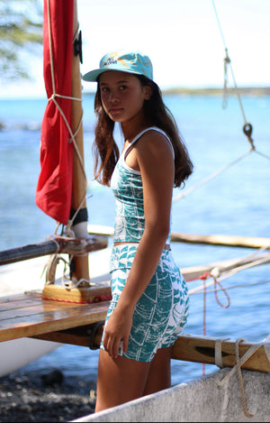 Ka Wa'a Kaulua | 4.5" Lounge short - white - ALL SALES FINAL