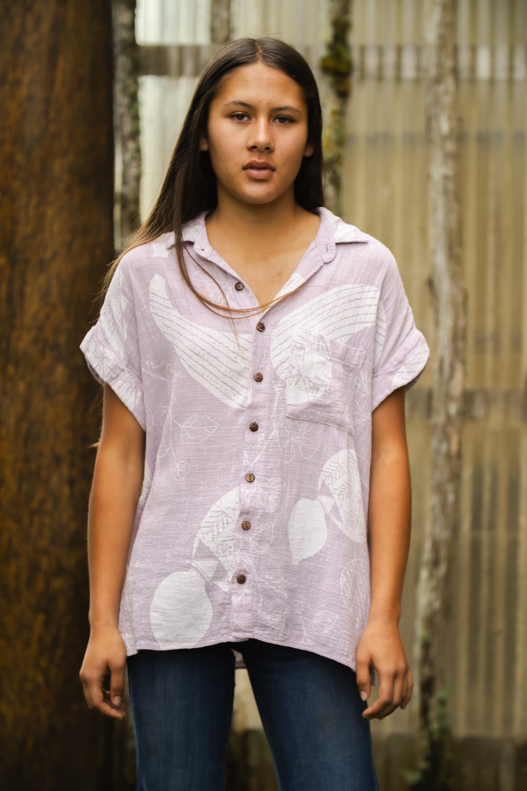 Ipu | Wahine Aloha Shirt - light purple