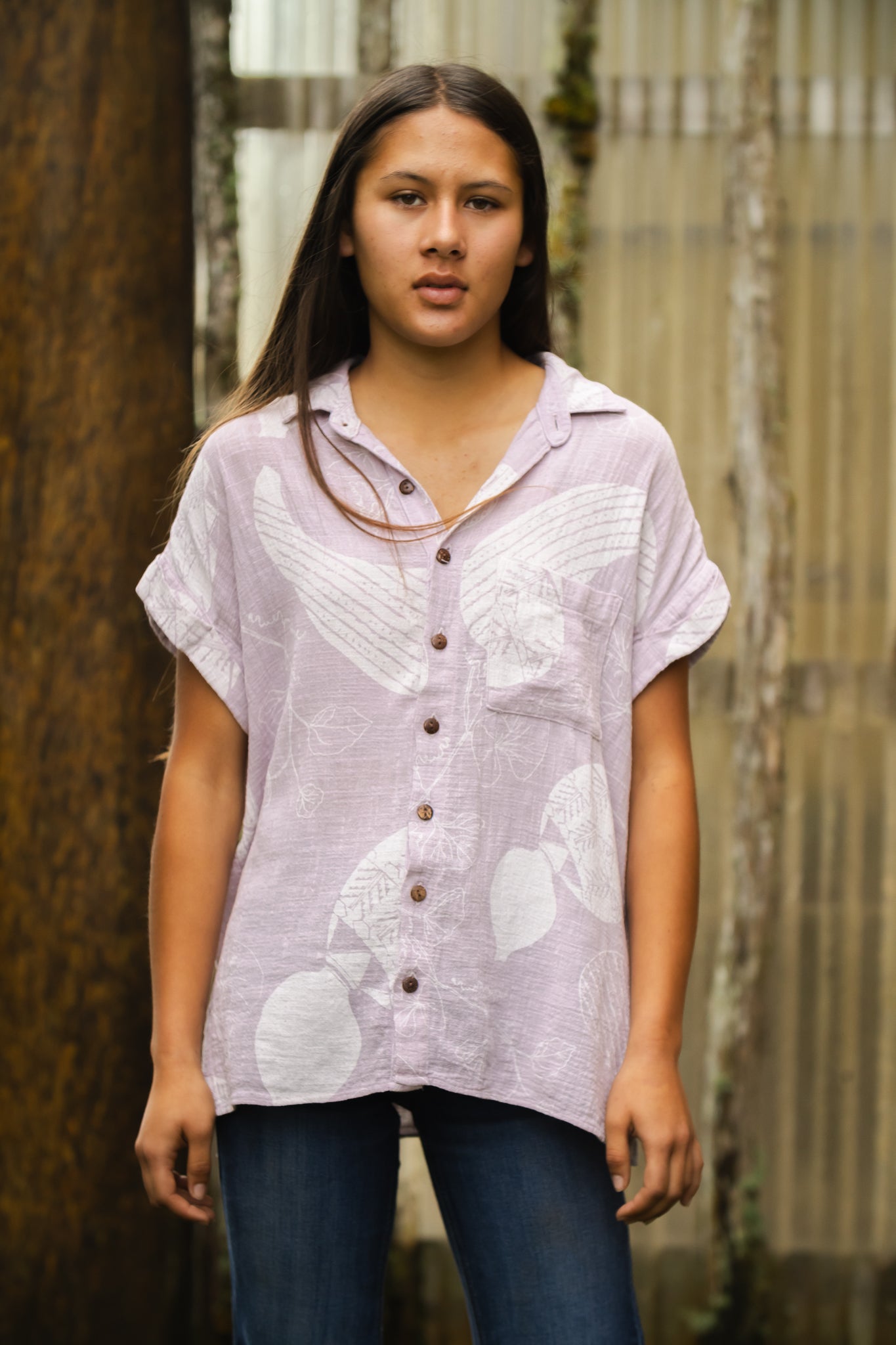 Ipu | Wahine Aloha Shirt - light purple