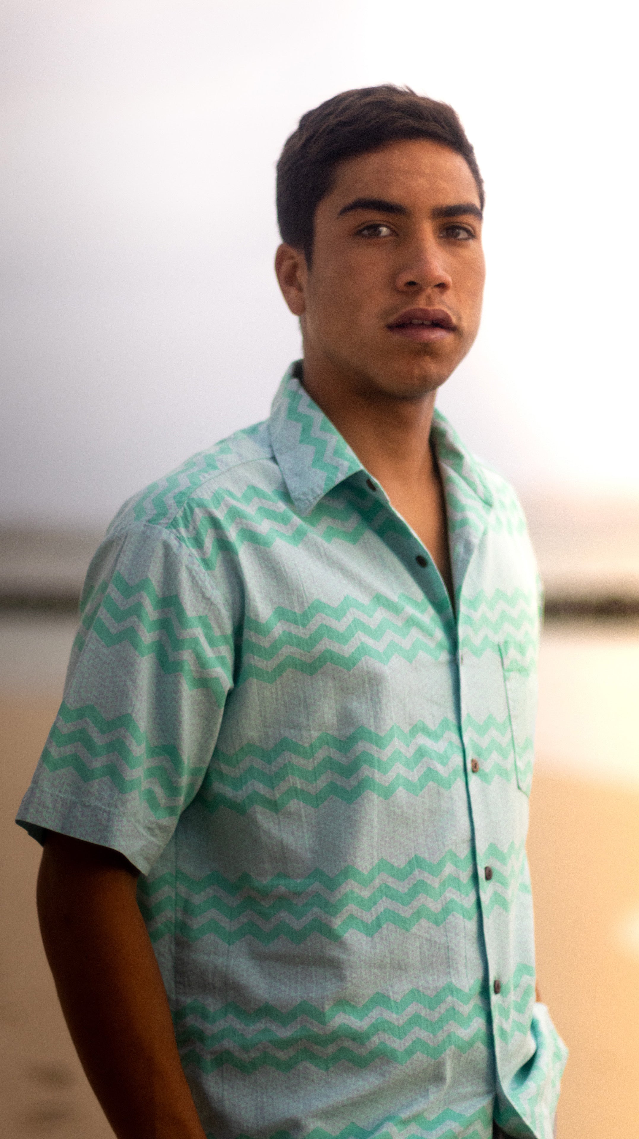Kai Nui, Kai Iki | Kahikikū Aloha Shirt - blue