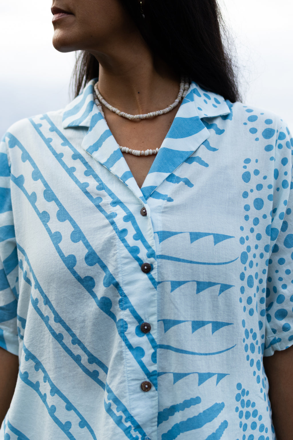 Kīkākapu | Breezy Top - ice blue