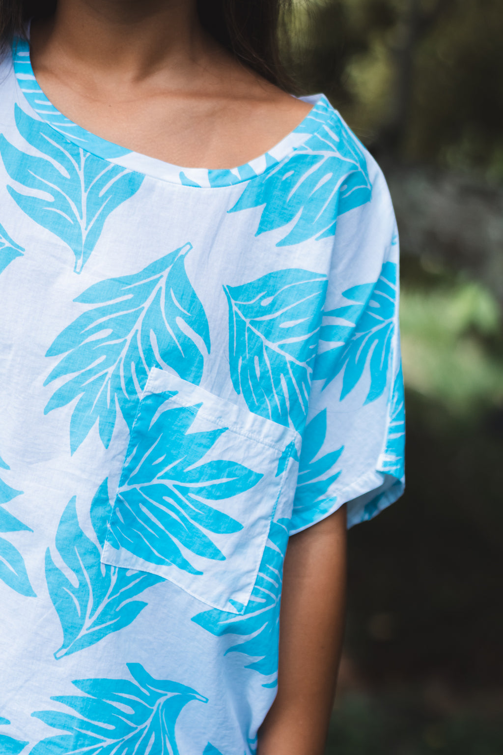 Lau ʻUlu | Cropped Boxy Top - white