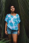 Lau ʻUlu | Cropped Boxy Top - white