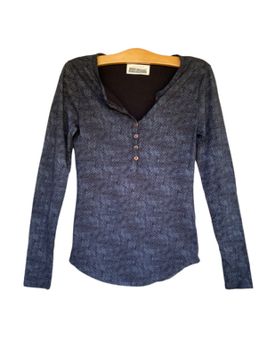 Pilialo | Maka 'upena | Longsleeve Henley - black